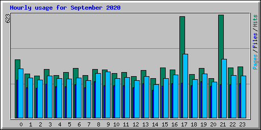 Hourly usage for September 2020