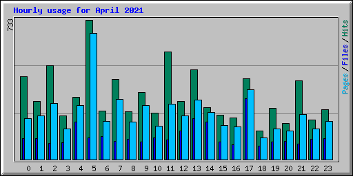 Hourly usage for April 2021