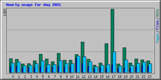 Hourly usage for May 2021