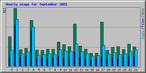 Hourly usage for September 2021